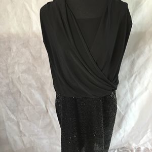 Anne Klein black sequin size 12 dress sleeveless